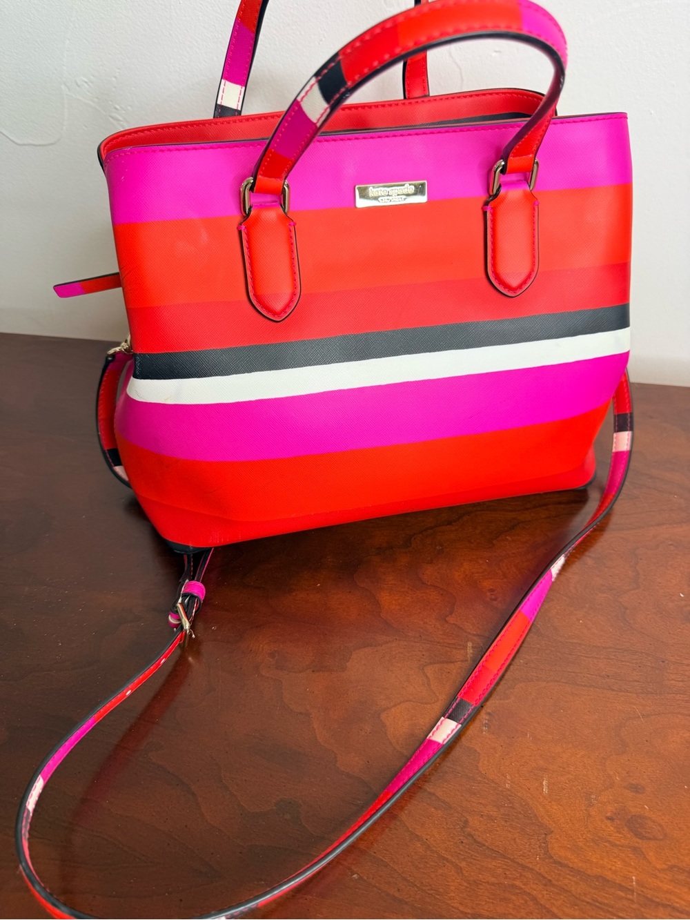 Kate Spade New York Stripe Tote Crossbody Bag
